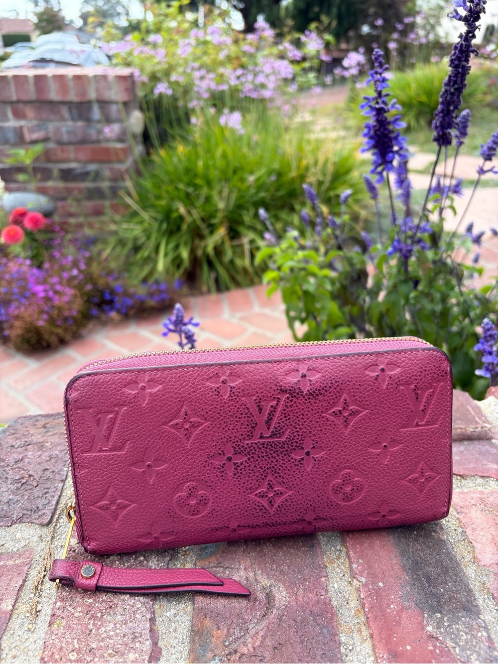 Louis Vuitton Monogram Empreinte Zippy Long Wallet Auth 2017 DateCode